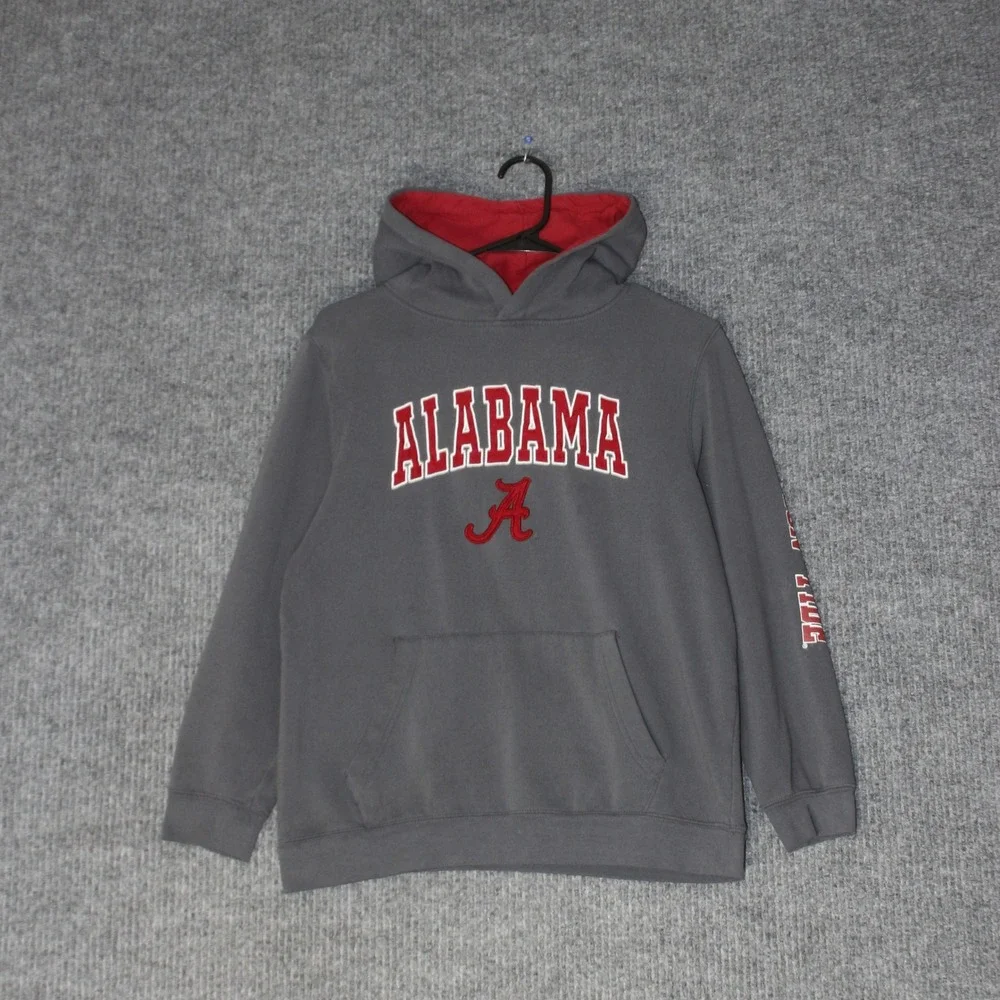 Alabama Colosseum Hoodie Kids L Gray Crimson Tide‎ Sweatshirt Pullover NCAA